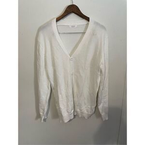 NWOT Coofandy Women’s Medium White Button Down Cardigan Sweater